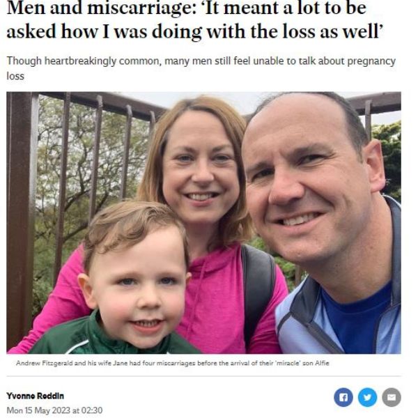 Men and miscarriage: ‘It meant a lot to be asked how I was doing with the loss as well’